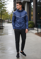 Chaqueta impermeable hombre capucha bolsillos cremallera - Thiago