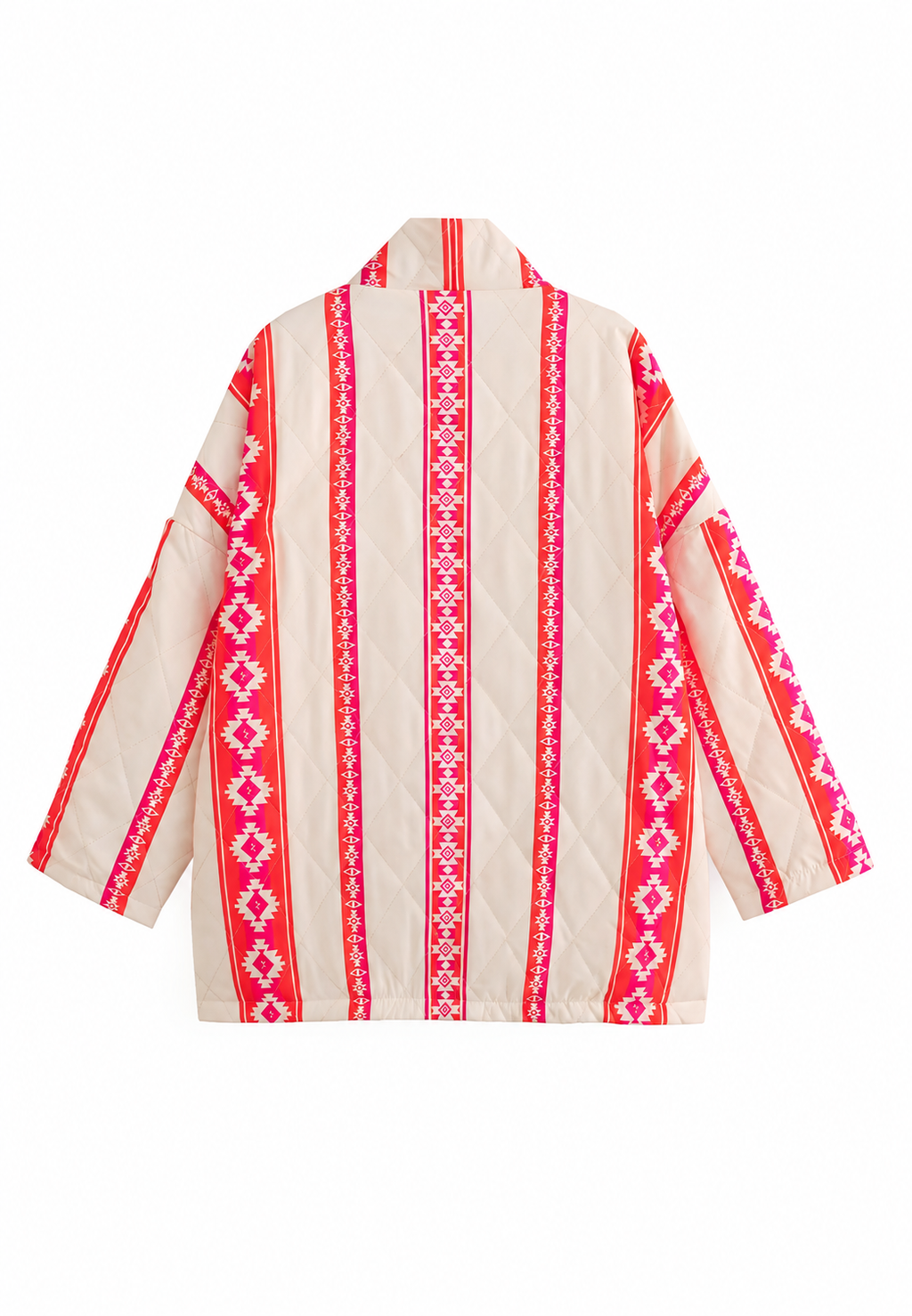 Chaqueta kimono mujer acolchada estampado étnico geométrico - Tove