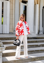 Chaqueta kimono mujer estampado abstracto geométrico acolchado - Madelon