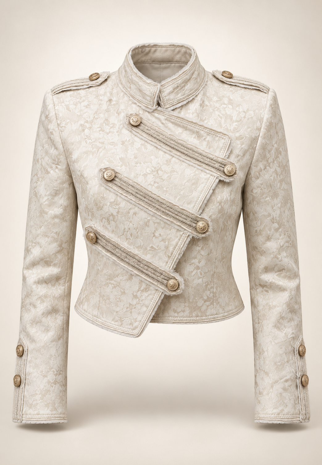 Chaqueta mujer cuello mao botones decorativos - Aveline