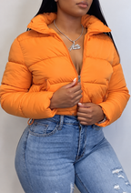 Chaqueta mujer acolchada corta cuello alto cremallera - Zaira