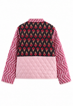Chaqueta mujer acolchado floral mangas zigzag botones - Adriane