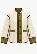 Chaqueta mujer acolchado vertical ribetes en contraste - Vesna