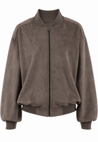 Chaqueta mujer efecto ante mangas anchas cremallera - Delphine