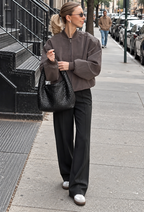 Chaqueta mujer efecto ante mangas anchas cremallera - Delphine