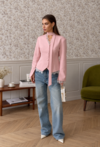 Chaqueta elegante con detalles de encaje y botones - Ayla