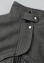 Chaqueta mujer espiga cuello alto cremallera - Saura