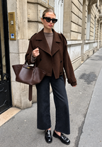 Chaqueta mujer estilo abrigo corto doble botonadura - Vera