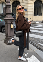 Chaqueta mujer estilo abrigo corto doble botonadura - Vera