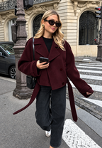 Chaqueta mujer estilo abrigo corto doble botonadura - Vera