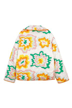 Chaqueta mujer flores grandes acolchado de rombos estilo boho - Mirthe
