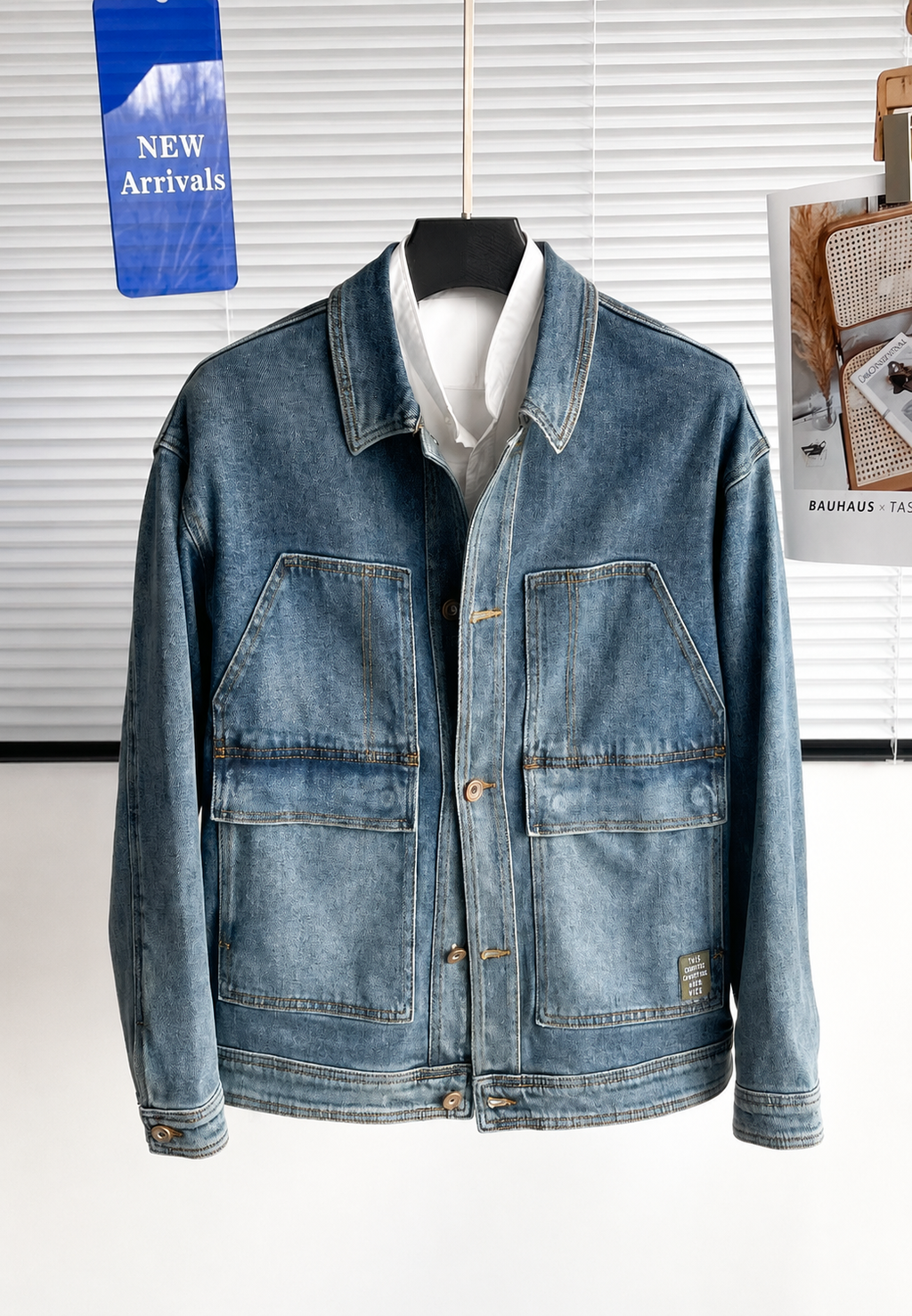 Chaqueta vaquera con bolsillos grandes efecto lavado - Kaspar