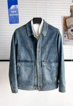 Chaqueta vaquera con bolsillos grandes efecto lavado - Kaspar