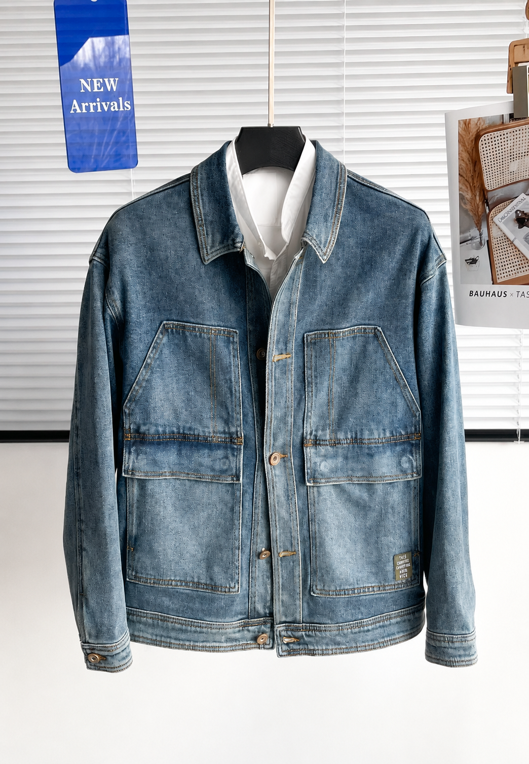 Chaqueta vaquera con bolsillos grandes efecto lavado - Kaspar