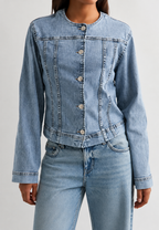 Chaqueta vaquera mujer entallada cuello redondo - Sigrid