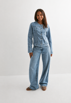Chaqueta vaquera mujer entallada cuello redondo - Sigrid