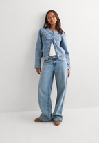 Chaqueta vaquera mujer entallada cuello redondo - Sigrid