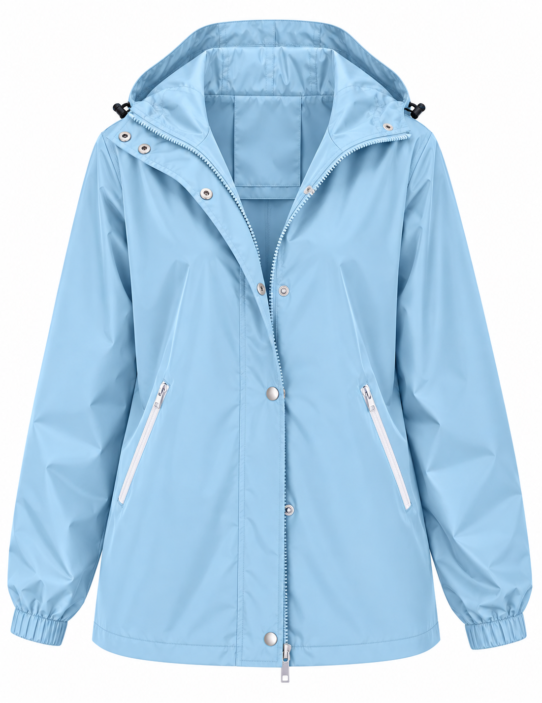 Chubasquero impermeable mujer capucha bolsillos cremallera - Verena