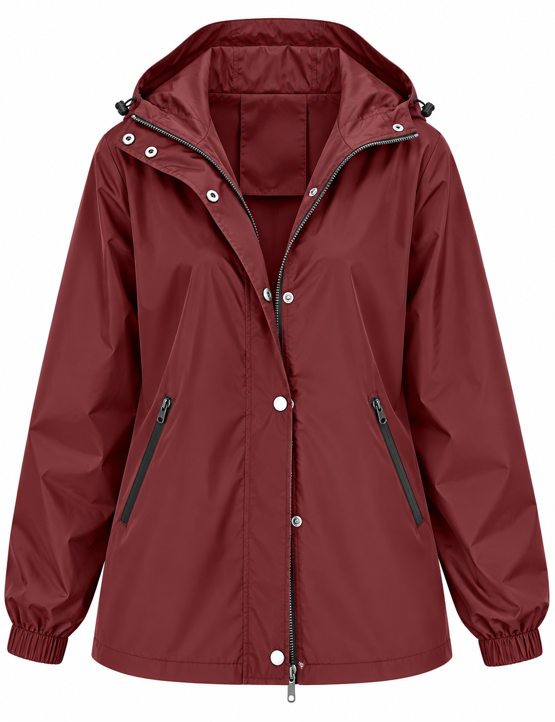 Chubasquero impermeable mujer capucha bolsillos cremallera - Verena