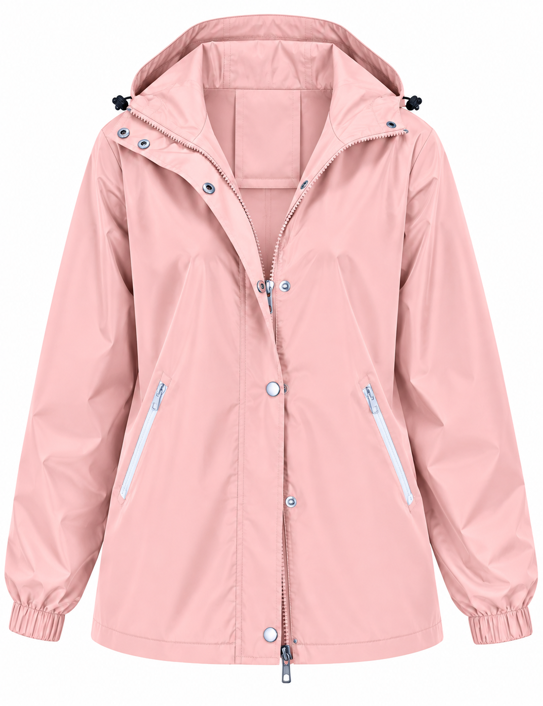 Chubasquero impermeable mujer capucha bolsillos cremallera - Verena