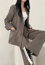 Conjunto mujer dos piezas blazer y pantalón recto - Athena