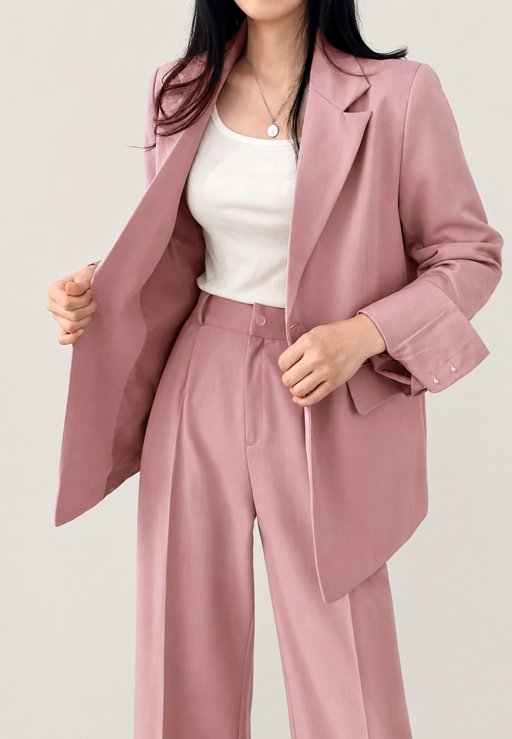 Conjunto mujer dos piezas blazer y pantalón recto - Athena