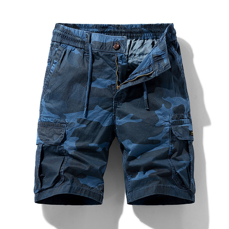 Shorts cargo camuflaje con bolsillos laterales para hombre - Carson