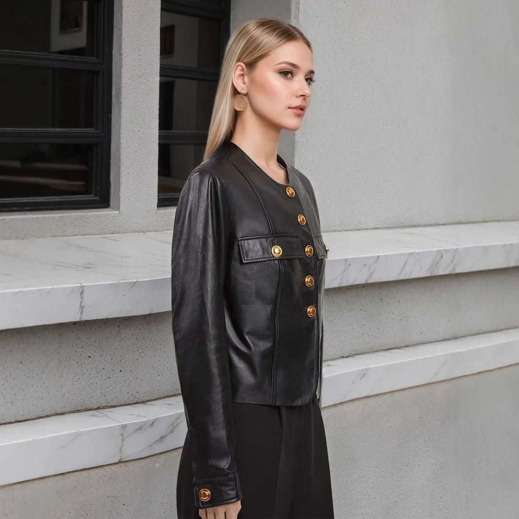 Aline - Chaqueta de manga larga y botonadura sencilla