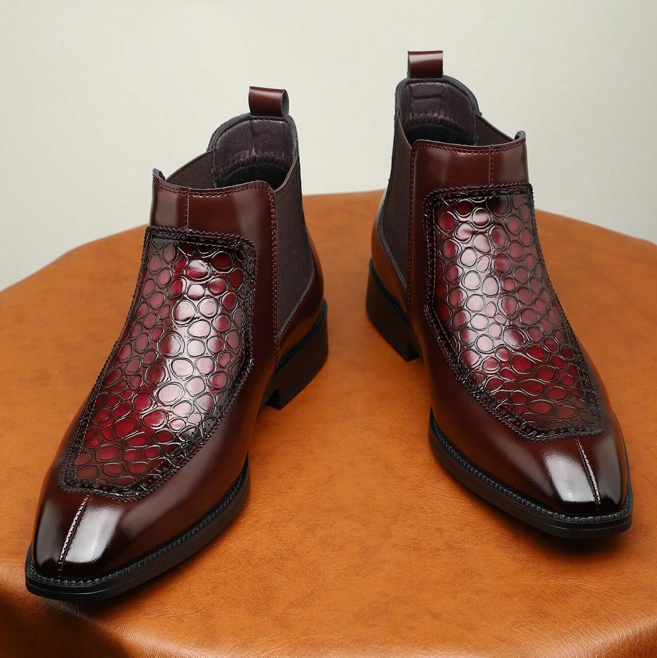 Botines de vestir para hombre con elástico lateral - Zirek