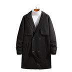 Abrigo largo lana hombre doble botonadura solapas storm-flap elegante invierno - Armand