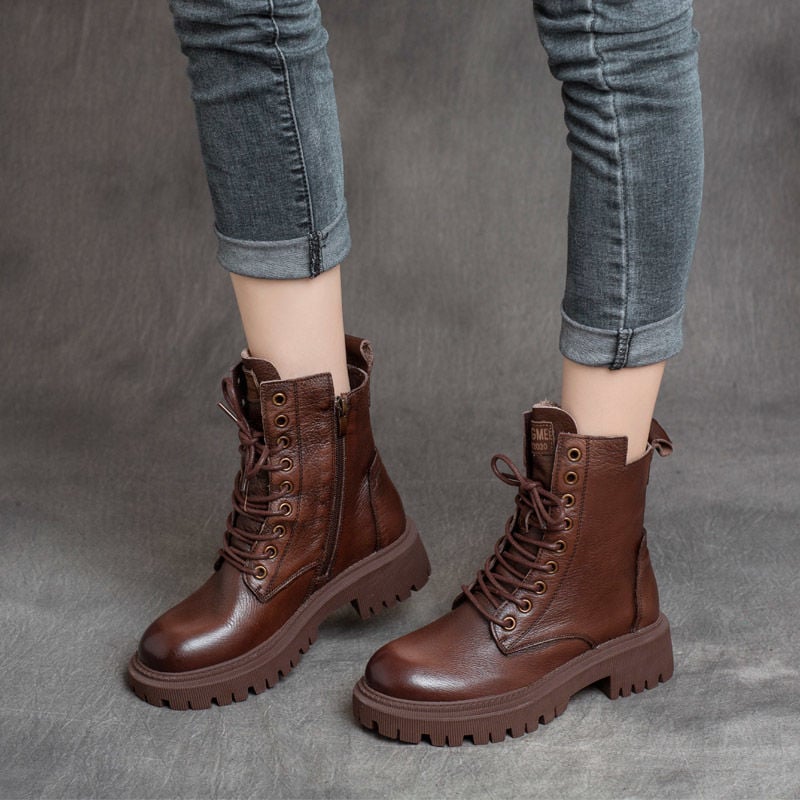 Botines para mujer efecto piel estructurada - Kaerine