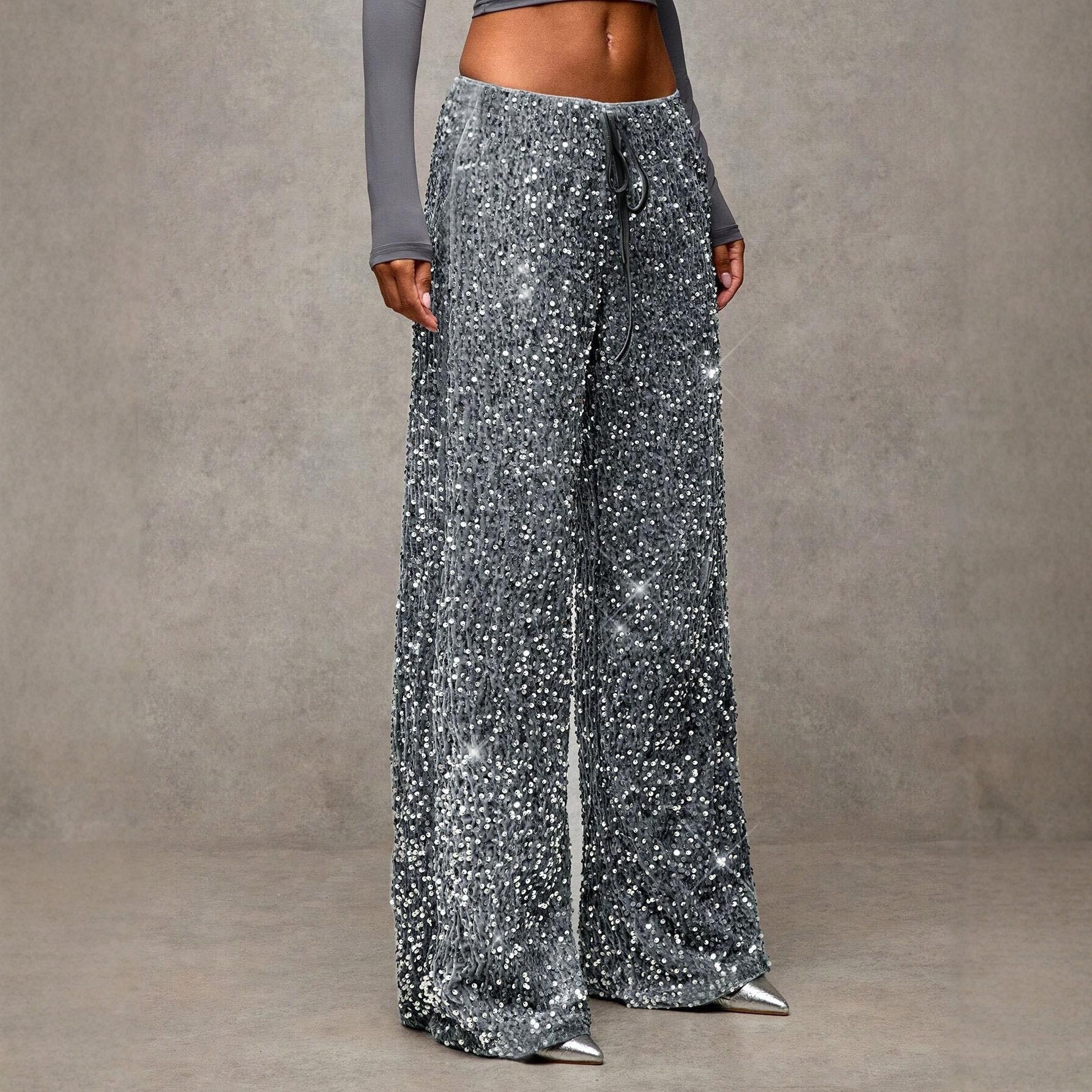Pantalón para mujer efecto lentejuelas - Lyrane