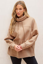 Aubrey - Sudadera de cuello alto con cordón y mangas