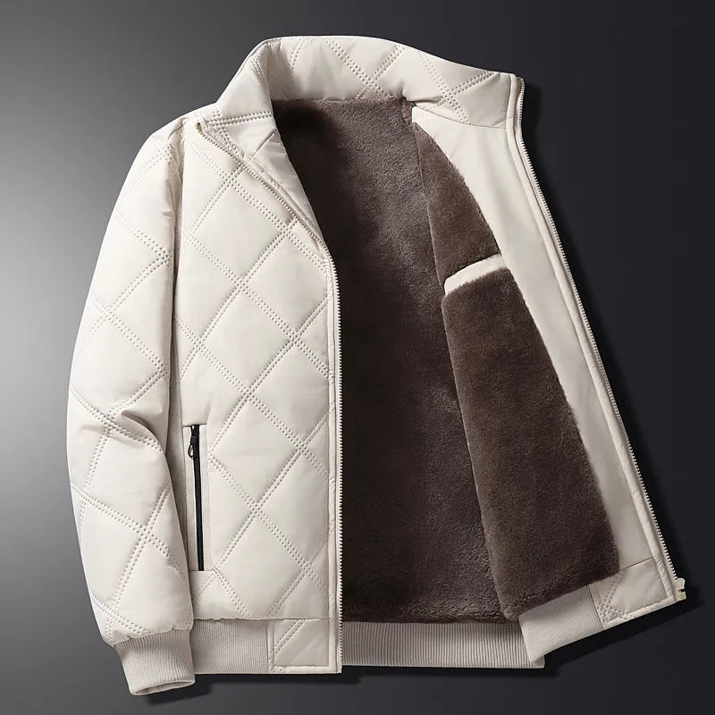 Abrigo polar hombre otoño invierno contemporáneo cálido suave resistente versátil - Nicolas