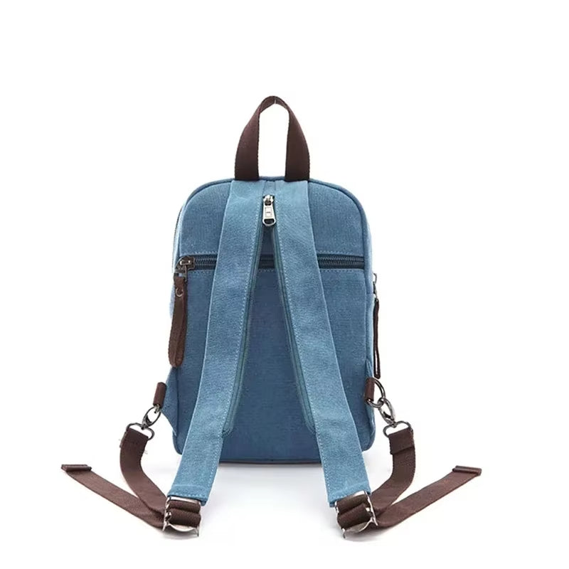 Mochila cruzada unisex con múltiples bolsillos estilo vintage - Axel