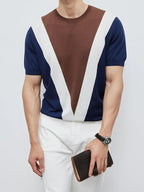 Camiseta para hombre mezcla acetato diseño geométrico moderno - Iván