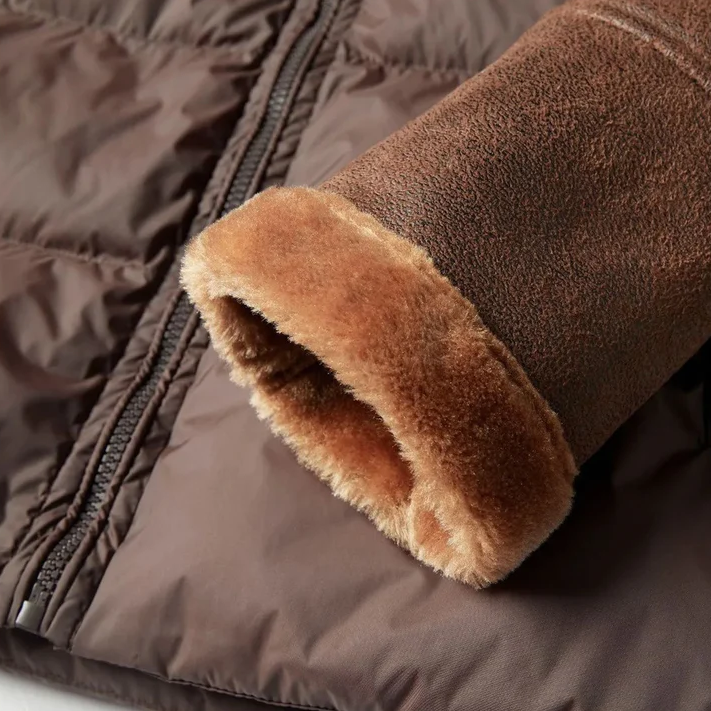 Chaqueta sherpa hombre ante forro polar termorreflectante cálida vintage frío extremo - Velvetron