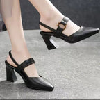 Zapatos de tacón con correa frontal para mujer - Greta