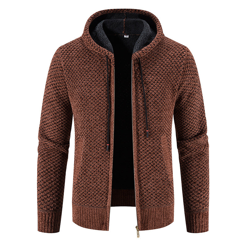Cárdigan para hombre con capucha y forro interior - Rynor