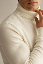 Jersey hombre cuello vuelto slim fit punto liso - Caspar