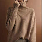 Jersey de punto cuello alto holgado para mujer - Yrsa