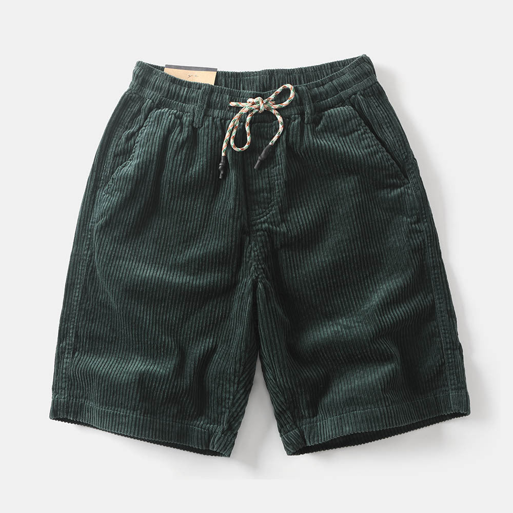 Shorts de pana con cordón ajustable para hombre - Dalton