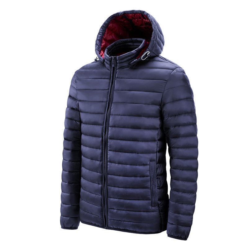 Chaqueta acolchada térmica hombre cuello alto capucha fija puños ergonómica - Ivar