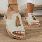 Sandalias planas con borla para mujer - Annelie