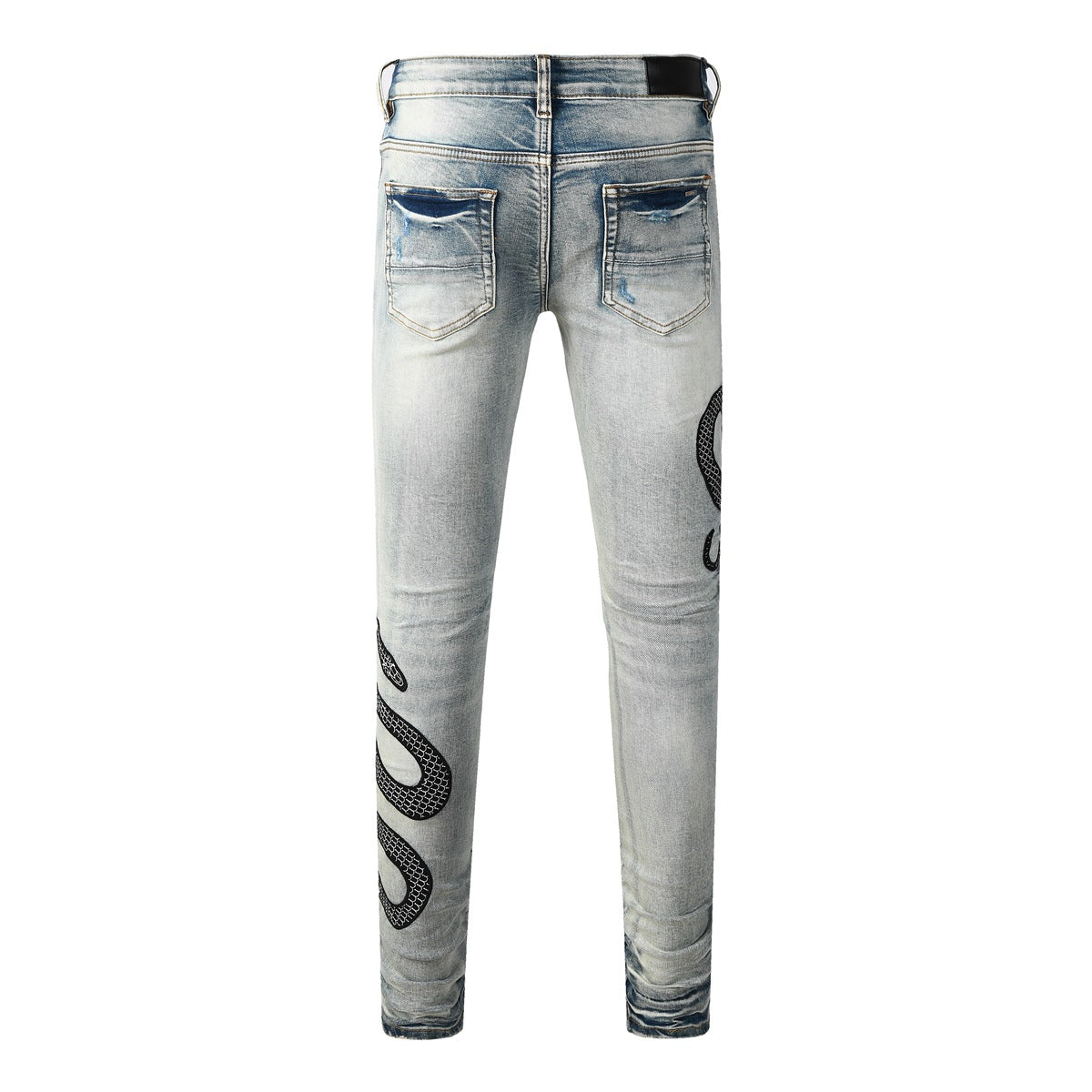Pantalones vaqueros slim con estampado serpiente - Eldric