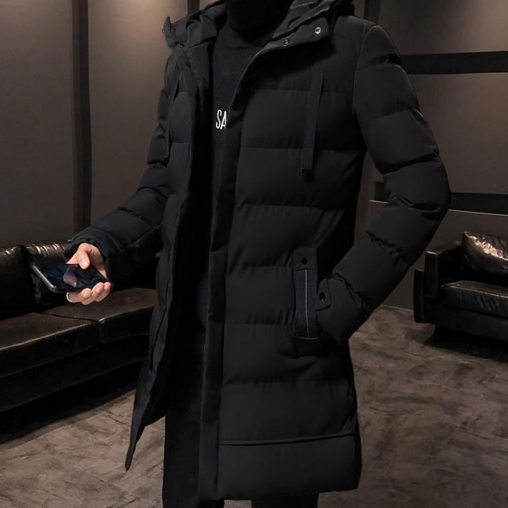 Chaqueta acolchada hombre larga voluminosa capucha ajustable térmica urbana - Stefan