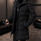 Chaqueta acolchada hombre larga voluminosa capucha ajustable térmica urbana - Stefan