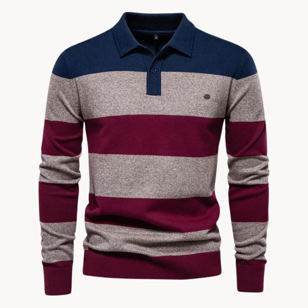 Jersey de tejido para hombre cuello polo - Hjalmar