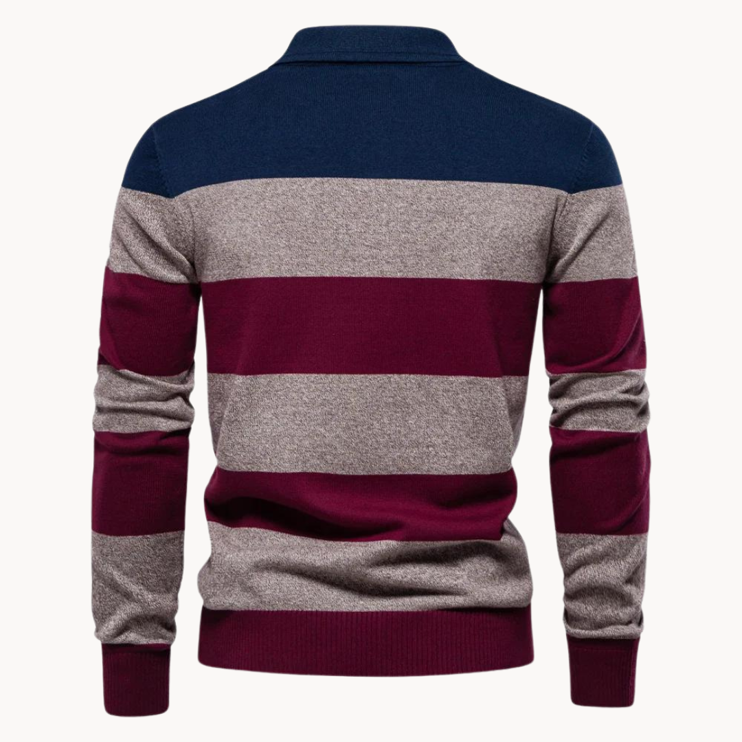 Jersey de tejido para hombre cuello polo - Hjalmar