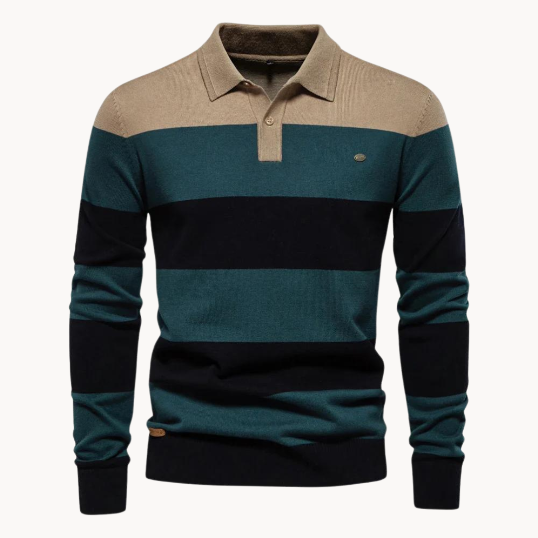 Jersey de tejido para hombre cuello polo - Hjalmar